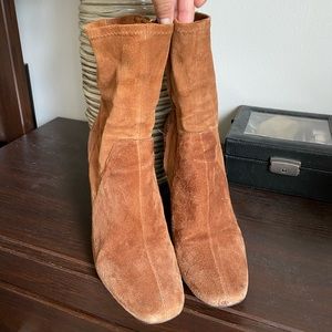 Zara Suede Heeled Boots